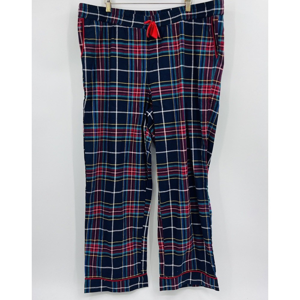 Vera Bradley Flannel Pajama Lounge Pants Size XL Cotton Plaid Pockets